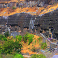 Ajanta Caves in Maharashtra, India 
