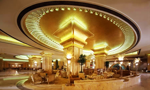 Emirates Palace Hotel in Abu Dhabi, United Arab Emirates - Inside view 