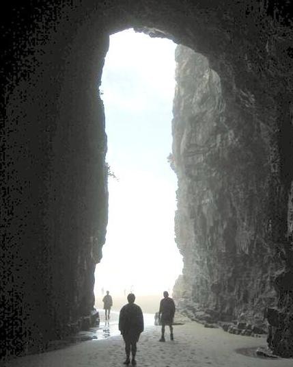   The Catlins Coast - Inside one of the Cathedral Caves